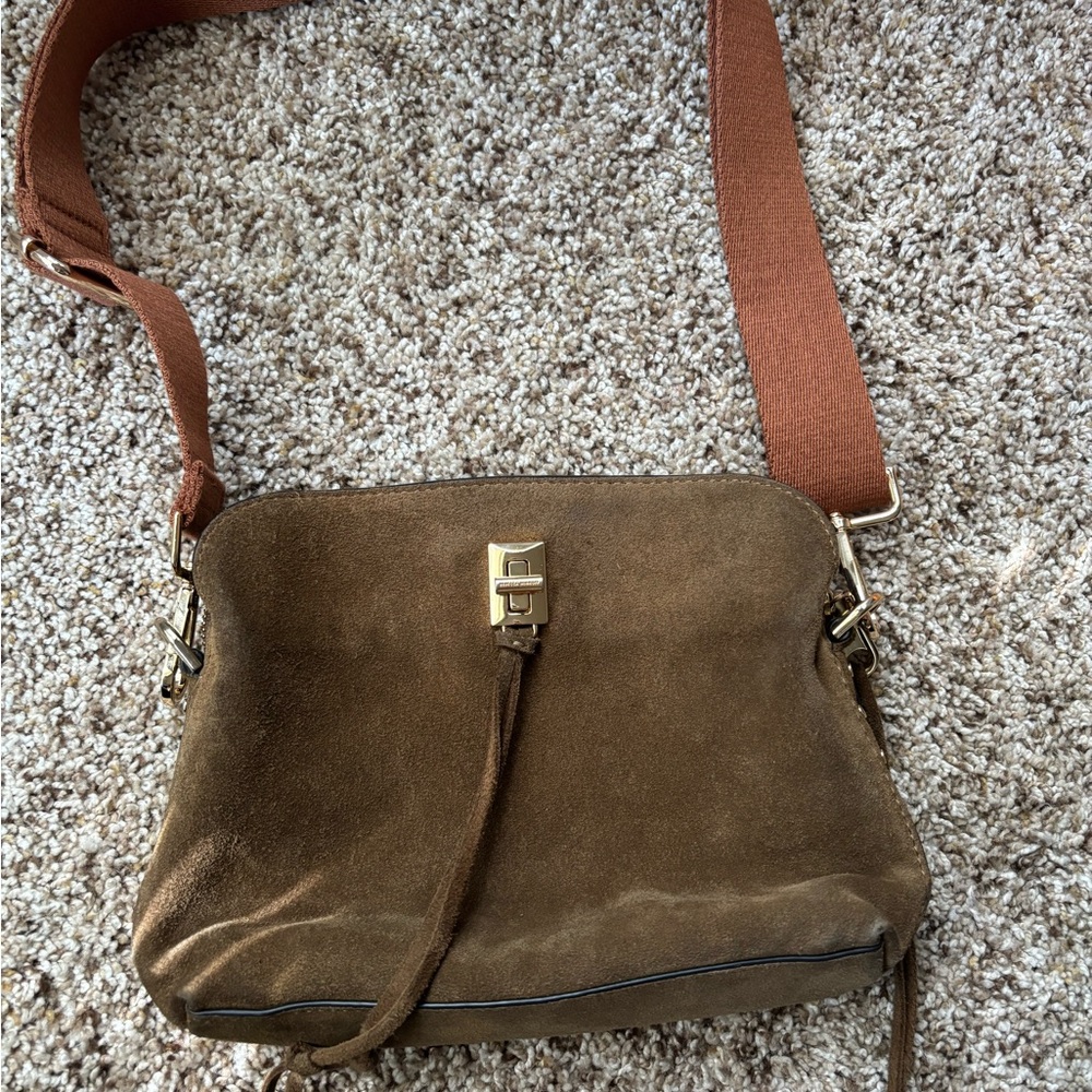 Rebecca Minkoff Brown Suede Crossbody Bag